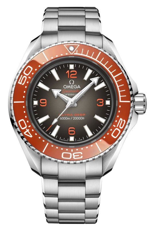 Omega Seamaster Planet Ocean 6000M 45.5mm Black Dial Silver Steel Strap Watch for Men - 21530462106001 Authentic Buy Shop Now