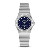 Omega Constellation Manhattan Quartz Diamonds Blue Dial Silver Steel Strap Watch for Women - 131.15.25.60.53.001 Authentic Buy Shop Now