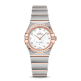 Omega Constellation Quartz Diamonds Mother of Pearl Dial Two Tone Steel Strap Watch for Women - 131.25.25.60.55.001 Authentic Buy Shop Now