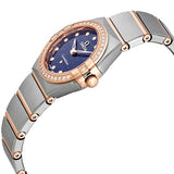 Omega Constellation Quartz Diamonds Blue Dial Two Tone Steel Strap Watch for Women - 131.20.25.60.53.002 Authentic Buy Shop Now
