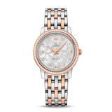 Omega De Ville Prestige Quartz Diamonds Silver Dial Two Tone Steel Strap Watch for Women - 424.25.27.60.52.001 Authentic Buy Shop Now