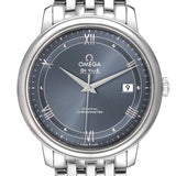 Omega De Ville Prestige Co-Axial Blue Dial Silver Steel Strap Watch for Men - 424.10.40.20.03.002 Authentic Buy Shop Now