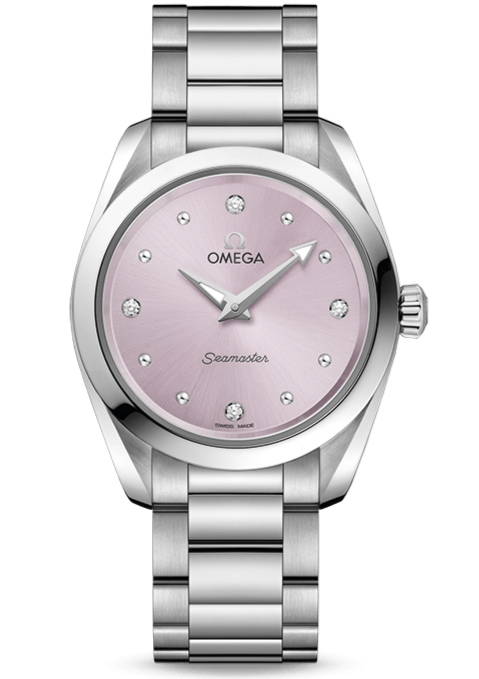 Omega Seamaster Aqua Terra Quartz Purple Dial Silver Steel Strap Watch for Women - 220.10.28.60.60.001 Authentic Buy Shop Now