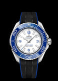 Omega Planet Ocean 6000M Co Axial Master Chronometer 45.5mm White Dial Black Rubber Strap Watch for Men - 21532462104001 Authentic Buy Shop Now