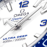 Omega Planet Ocean 6000M Co Axial Master Chronometer 45.5mm White Dial Silver Steel Strap Watch for Men - 21530462104001 Authentic Buy Shop Now