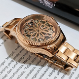 Fossil Rye Automatic Skeleton Rose Gold Dial Rose Gold Steel Strap Watch for Women - BQ3754 Authentic Buy Shop Now