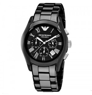 Emporio Armani Black Ceramic Dial Ceramic Strap Watch For Women - AR1401 Authentic Buy Shop Now