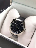 Gucci GG2570 Quartz Black Dial Black Leather Strap Watch For Men - YA142307 Authentic Buy Shop Now