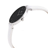 Daniel Wellington Classic Petite Bondi Black Dial White Leather Strap Watch For Women - DW00100284 Authentic Buy Shop Now