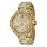 Michael Kors Wren Diamonds Gold Dial Two Tone Steel Strap Watch for Women - MK6157 Authentic Buy Shop Now