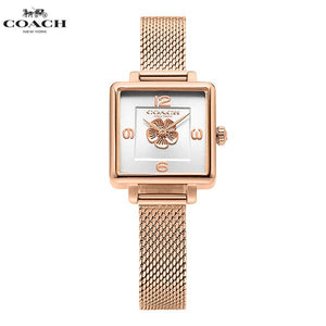 Coach Cass White Dial Rose Gold Mesh Bracelet Watch for Women - 14503698 Authentic Buy Shop Now