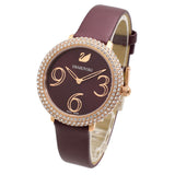 Swarovski Crystal Frost Red Dial Red Leather Strap Watch for Women - 5484064 Authentic Buy Shop Now