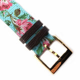 Gucci G Timeless Floral Turquoise Dial Turquoise Leather Strap Watch For Women - YA1264085 Authentic Buy Shop Now