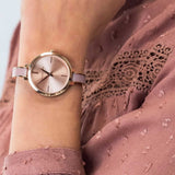 Michael Kors Jaryn Analog Gold Dial Pink Steel Strap Watch For Women - MK4343 Authentic Buy Shop Now