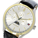 Tommy Hilfiger Oliver Analog Silver Dial Black Leather Strap Watch for Men - 1791305 Authentic Buy Shop Now