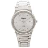 Salvatore Ferragamo F-80 Classic Silver Dial Silver Steel Strap Watch for Men - SFDT02223 Authentic Buy Shop Now