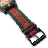 Gucci Dive Green & Red Dial Green & Red Nylon Strap Watch For Men - YA136216 Authentic Buy Shop Now