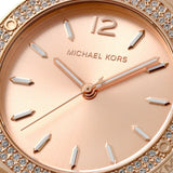 Michael Kors Lennox Three Hand Rose Gold Dial Rose Gold Mesh Strap Watch For Women - MK7336 Authentic Buy Shop Now