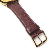 Gucci Grip Yellow Gold Dial Maroon Leather Strap Unisex Watch - YA157411 Authentic Buy Shop Now