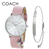 Coach Perry Mother of Pearl Pink Dial Pink Leather Strap Watch for Women - 14503244 Authentic Buy Shop Now