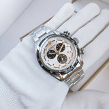 Versace V-Ray Chronograph Quartz Silver Dial Silver Steel Strap Watch For Men - VE2I00321 Authentic Buy Shop Now