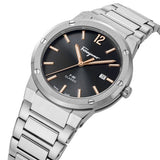 Salvatore Ferragamo F-80 Classic Black Dial Silver Steel Strap Watch for Men - SFDT02423 Authentic Buy Shop Now