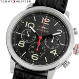 Tommy Hilfiger Jake Chronograph Black Dial Black Leather Strap Watch for Men - 1791232 Authentic Buy Shop Now