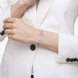 Movado Bela Museum Pink Dial Silver Steel Strap Watch For Women - 0606596 Authentic Buy Shop Now