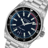 Gucci Dive Quartz Black Dial Silver Steel Strap Watch For Men - YA136212 Authentic Buy Shop Now