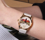 Gucci G Timeless Butterfly White Dial White Leather Strap Watch For Women - YA1264062 Authentic Buy Shop Now