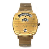 Gucci Grip Yellow Gold Dial Yellow Gold Steel Strap Unisex Watch - YA157403 Authentic Buy Shop Now
