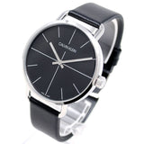 Calvin Klein Evan Black Dial Black Leather Strap Watch for Men - K7B211CZ Authentic Buy Shop Now