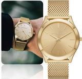 Michael Kors Slim Runway Quartz Gold Dial Gold Mesh Bracelet Watch For Women - MK8625 Authentic Buy Shop Now