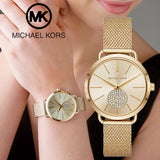 Michael Kors Portia Gold Dial Gold Mesh Bracelet Watch for Women - MK3844 Authentic Buy Shop Now