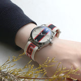 Gucci G Timeless Quartz White Dial Two Tone NATO Strap Watch For Men - YA1264071 Authentic Buy Shop Now