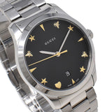 Gucci G Timeless Black Dial Silver Steel Strap Watch For Women - YA1264029 Authentic Buy Shop Now