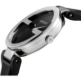 Gucci G Interlocking Black Dial Black Leather Strap Watch For Women - YA133301 Authentic Buy Shop Now