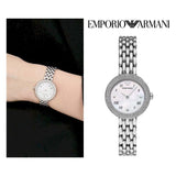 Emporio Armani Rosa Quartz White Dial Silver Steel Strap Watch For Women - AR11354 Authentic Buy Shop Now