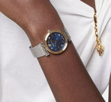 Versace Meander Blue Dial Silver Mesh Bracelet Watch for Women - VELW00520 Authentic Buy Shop Now