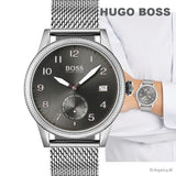 Hugo Boss Legacy Grey Dial Silver Mesh Bracelet Watch for Men - 1513673 Authentic Buy Shop Now