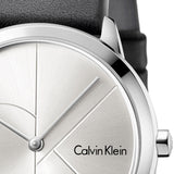 Calvin Klein Minimal Silver Dial Brown Leather Strap Watch for Men - K3M221G6 Authentic Buy Shop Now