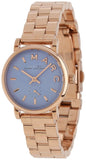 Marc Jacobs Mini Baker Blue Dial Rose Gold Steel Strap Watch for Women - MBM3285 Authentic Buy Shop Now
