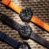 Hugo Boss Energy Chronograph Quartz Black Dial Orange Rubber Strap Watch For Men - 1513970 Authentic Buy Shop Now