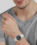 Guess Connoisseur Black Dial Silver Steel Strap Watch for Men - GW0265G1 Authentic Buy Shop Now