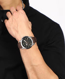 Fossil Grant Chronograph Black Dial Brown Leather Strap Watch for Men - FS4813 Authentic Buy Shop Now