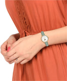 Fossil Jacqueline Analog Moonphase Mother of Pearl White Dial Green Leather Strap Watch for Women - ES5168 Authentic Buy Shop Now