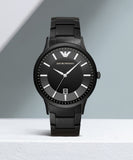 Emporio Armani Renato Quartz Black Dial Black Steel Strap Watch For Men - AR11079 Authentic Buy Shop Now