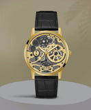 Guess Gadget Gold Dial Black Leather Strap Watch for Men - GW0570G1 Authentic Buy Shop Now