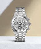Guess Continental Silver Dial Silver Steel Strap Watch for Men - GW0261G1 Authentic Buy Shop Now
