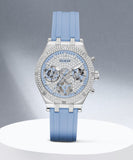 Guess Heiress Diamonds Blue Dial Blue Rubber Strap Watch for Women - GW0407L1 Authentic Buy Shop Now